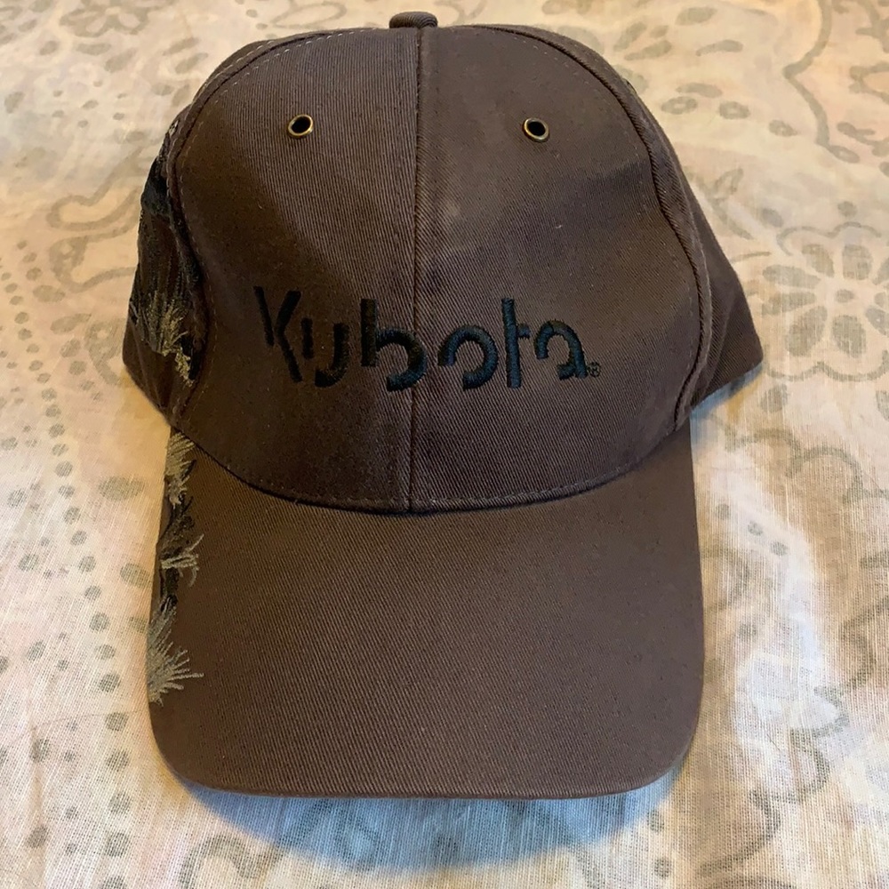 Kubota Embroidered Dog Cap Hat Baseball Brown Hunting